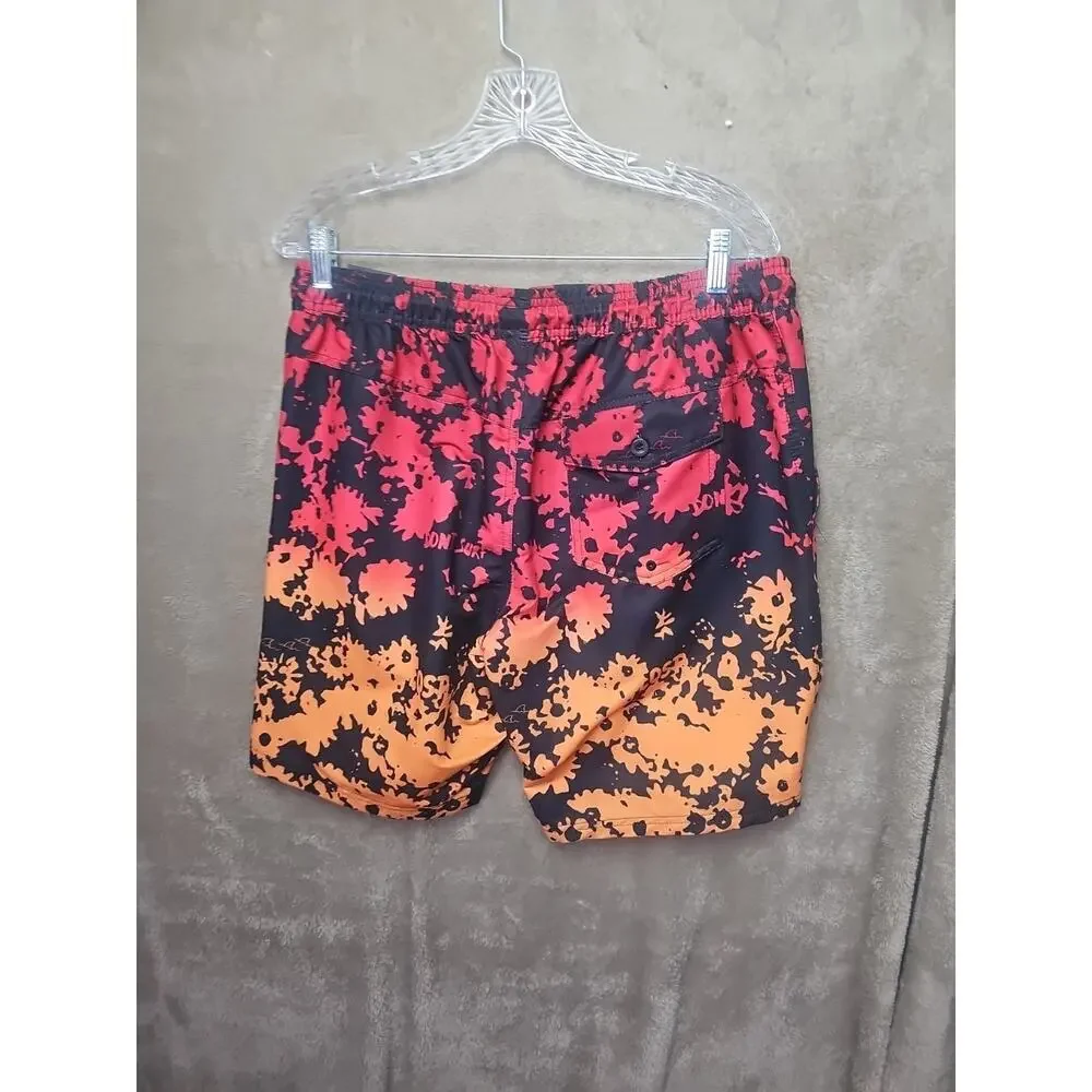 Lost Enterprises Board Shorts Mens Large Black Swim Trunks